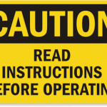 caution sign about reading instructions applied to Google guidelines