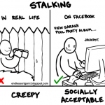 Endless Origami cartoon lampooning cyberstalking