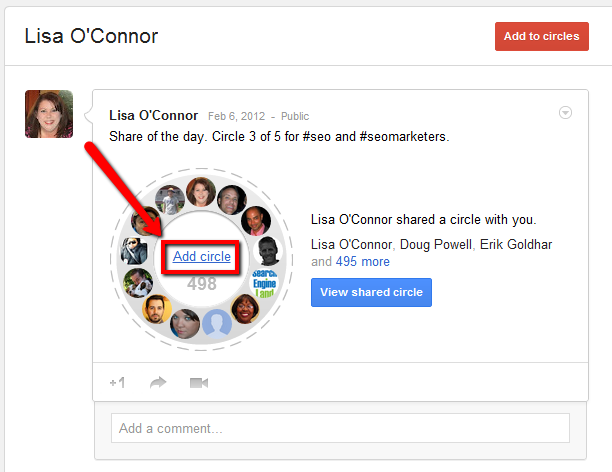 Add Google+ Circle