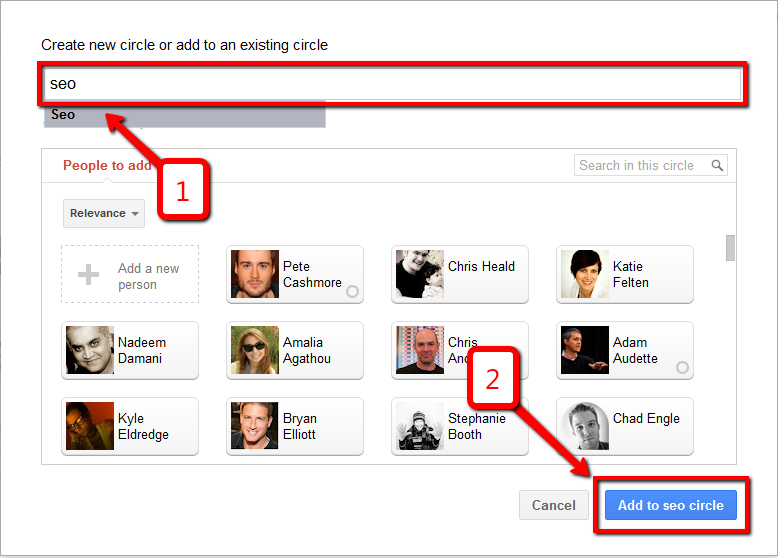 Add Google+ Circle