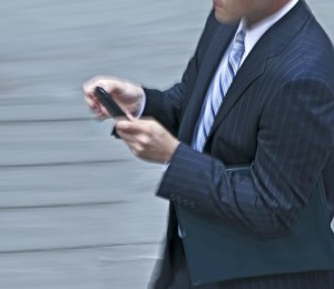 Man checking the Internet on his mobile