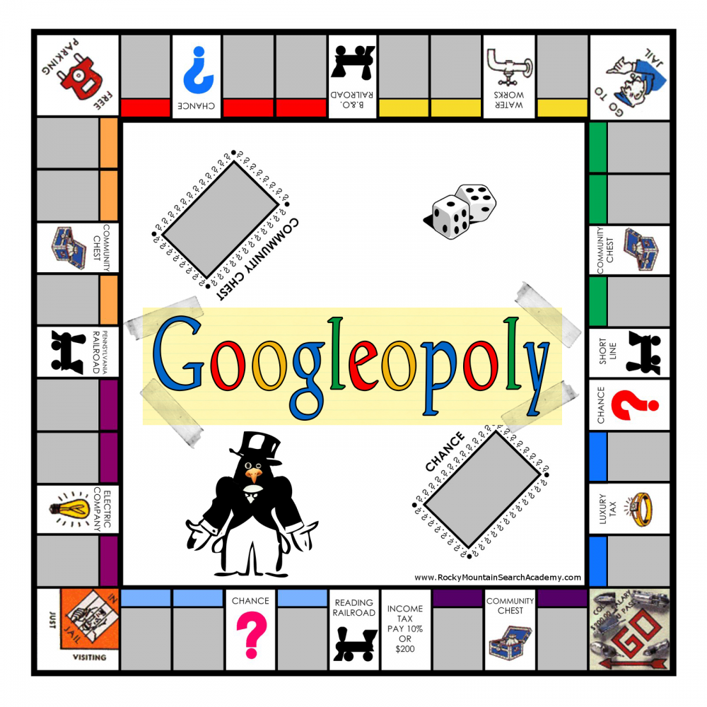 picture of Googleopoly board game