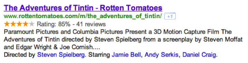 Structured Data and SEO - Rotten Tomatoes Example